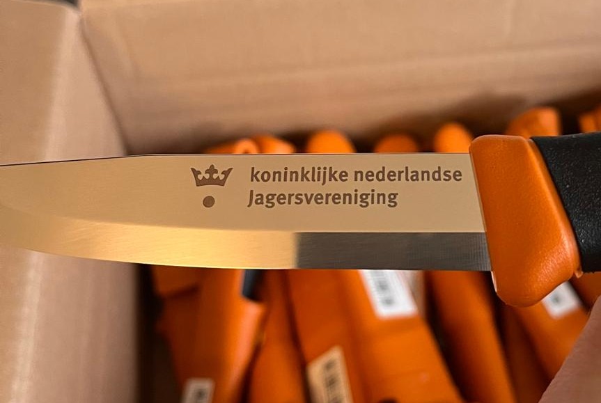 Jachtmes Moraknife met logo