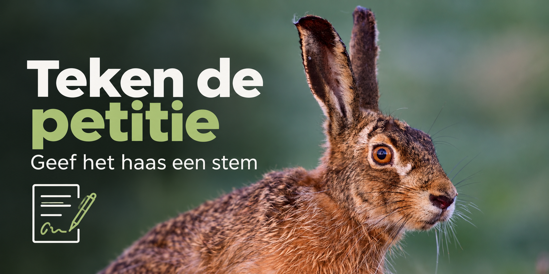 Teken de petitie – geef het haas een stem